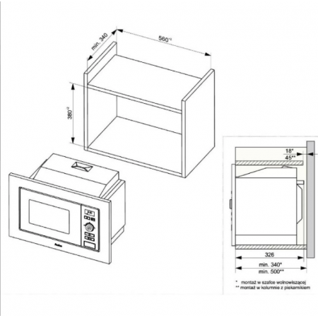 Встраиваемая микроволновая печь Hansa AMM20BEIH А-4